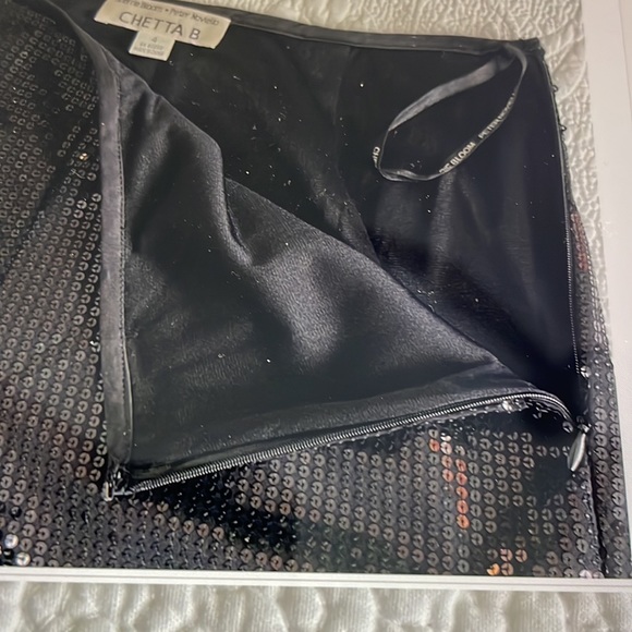 CHETTA B BLACK SEQUIN SLACKS - Picture 3 of 8